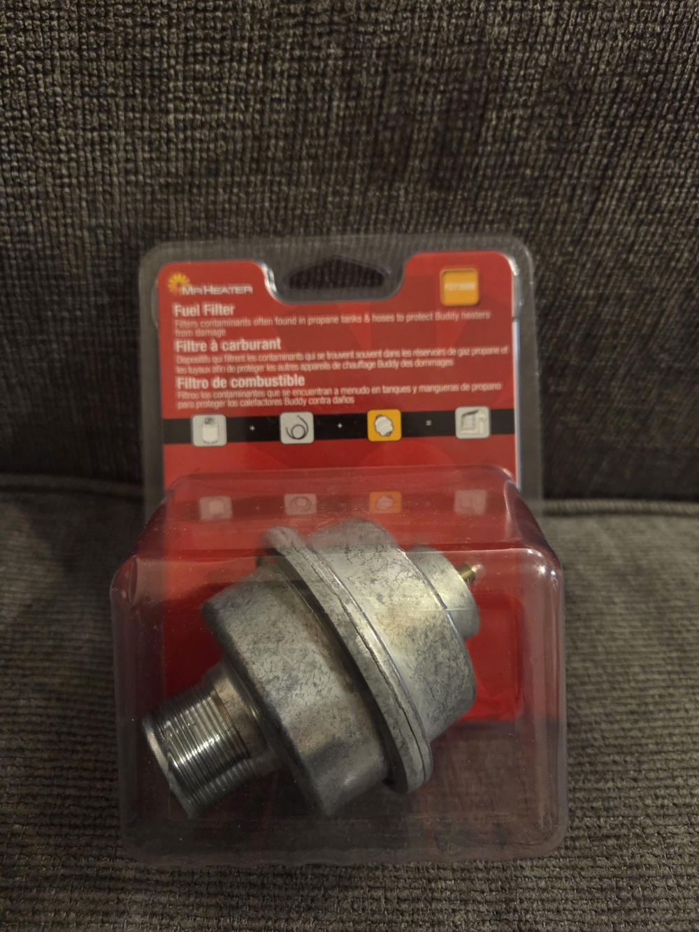 Buddy Heater Fuel Filter - Silver Metal